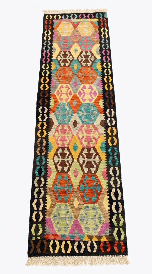 Handmade Flat Weave Kilim Rug 292 CM x 84 CM SK#1063