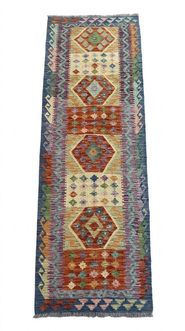 Handmade Flat Weave Kilim Rug 284 CM x 86 CM SK#1064