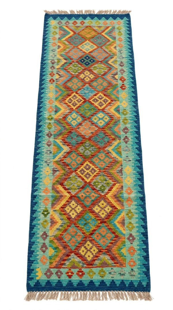 Handmade Flat Weave Kilim Rug 290 CM x 84 CM SK#1065