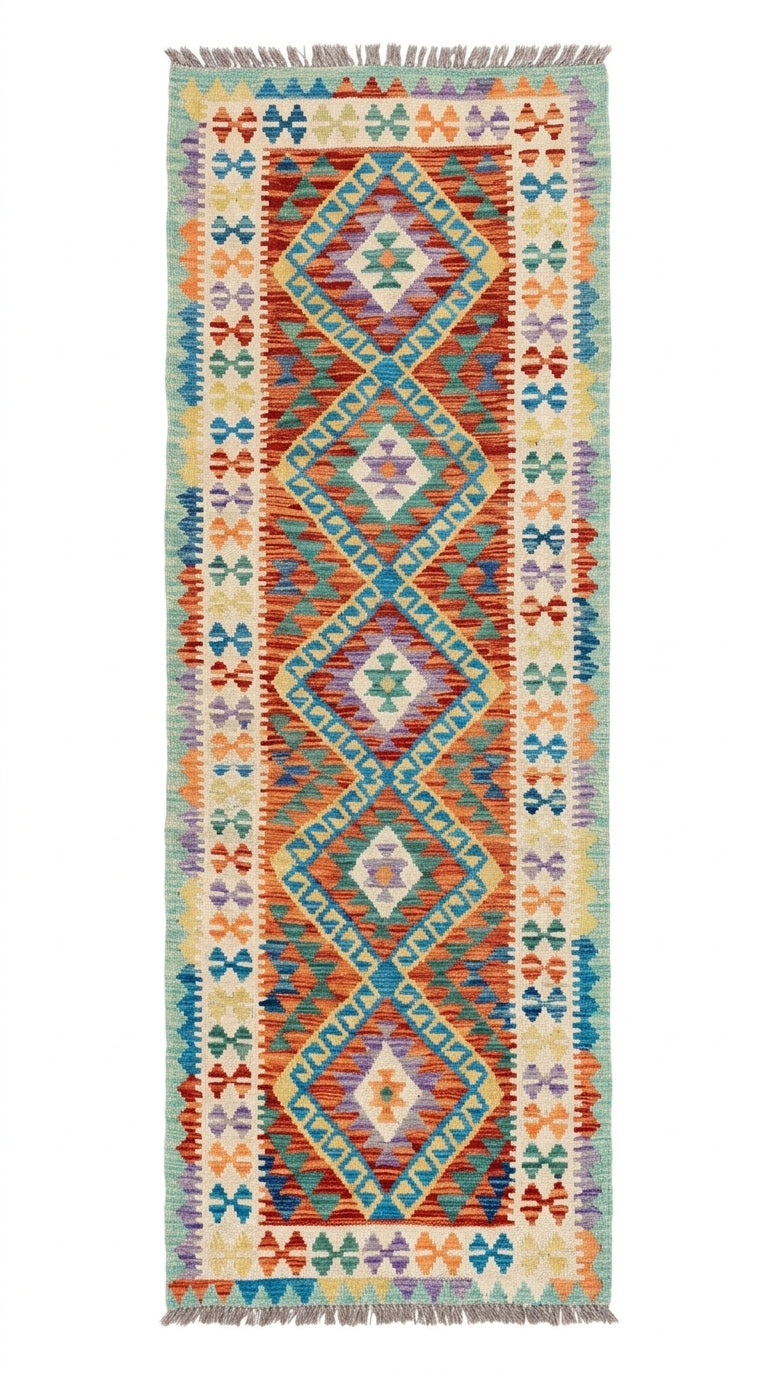 Handmade Flat Weave Kilim Rug 285 CM x 80 CM SK#1067