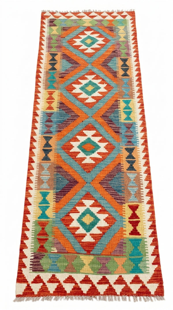 Handmade Flat Weave Kilim Rug 203 CM x 72 CM SK#1069