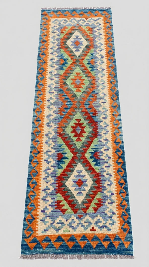 Handmade Flat Weave Kilim Rug 204 CM x 74 CM SK#1072