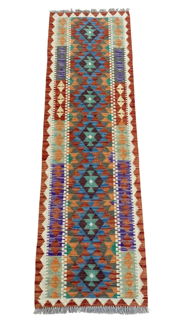Handmade Flat Weave Kilim Rug 201 CM x 68 CM SK#1073