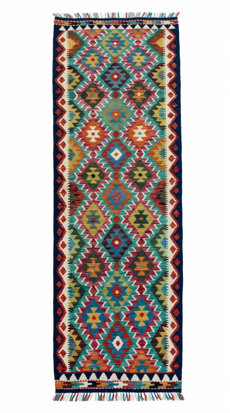Handmade Flat Weave Kilim Rug 289 CM x 80 CM SK#1074