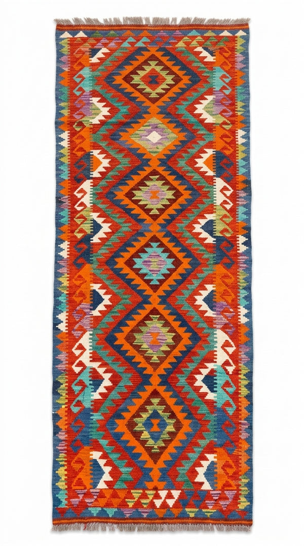 Handmade Flat Weave Kilim Rug 300 CM x 90 CM SK#1075