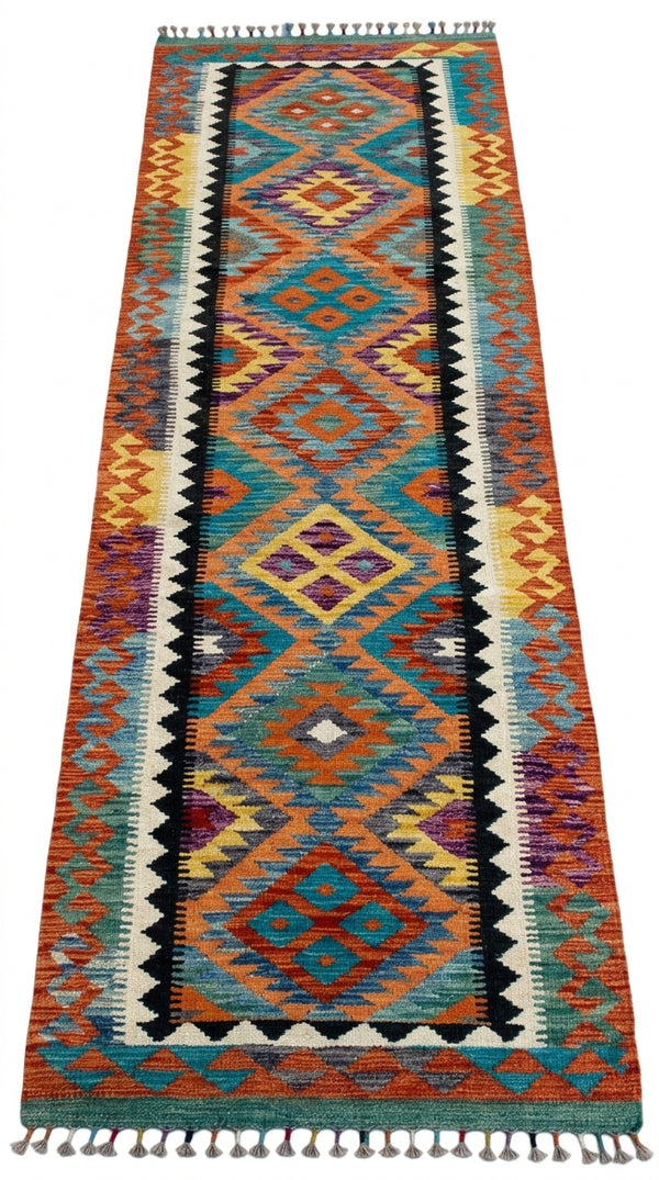 Handmade Flat Weave Kilim Rug 300 CM x 80 CM SK#1076