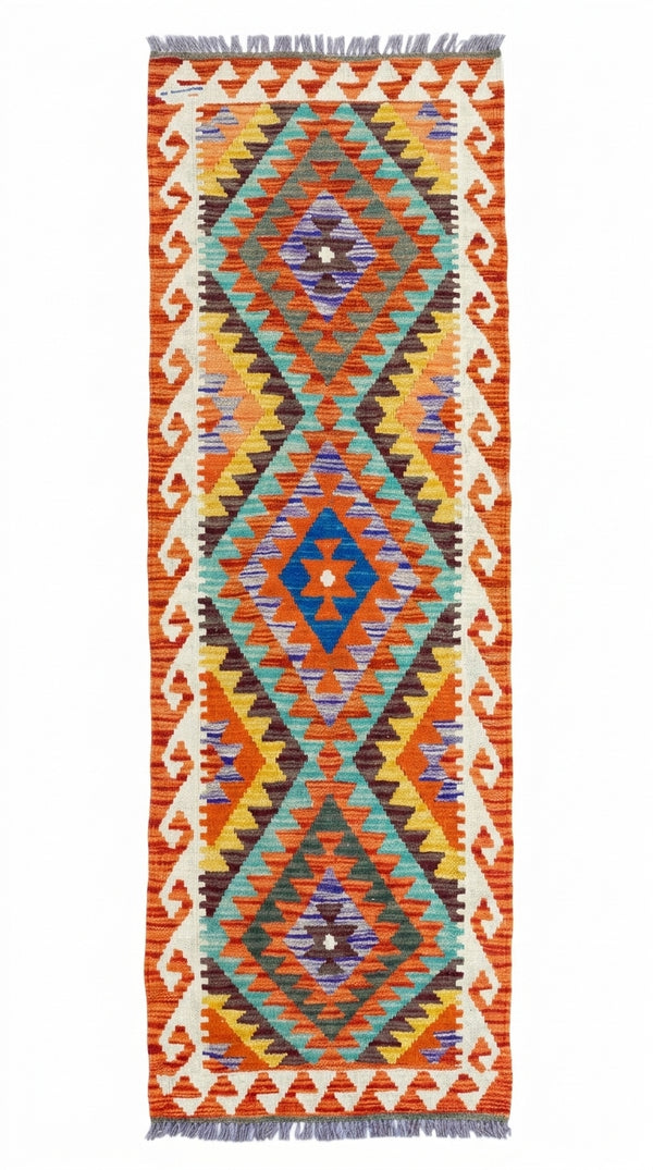 Handmade Flat Weave Kilim Rug 200 CM x 70 CM SK#1079
