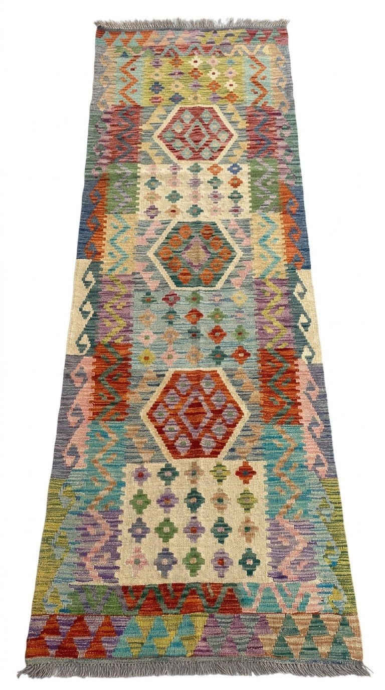 Handmade Flat Weave Kilim Rug 300 CM x 82 CM SK#1082