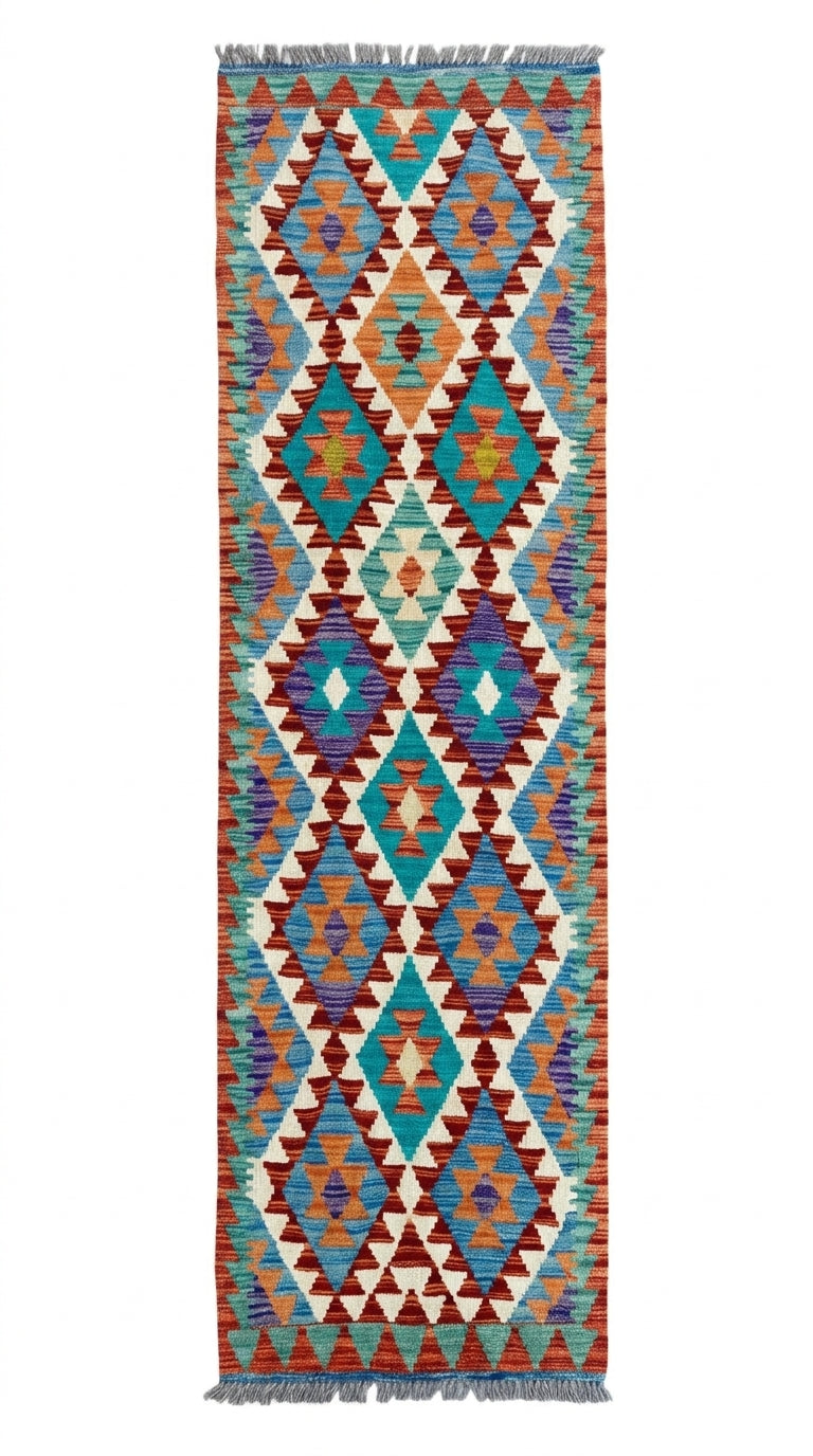 Handmade Flat Weave Kilim Rug 201 CM x 72 CM SK#1083