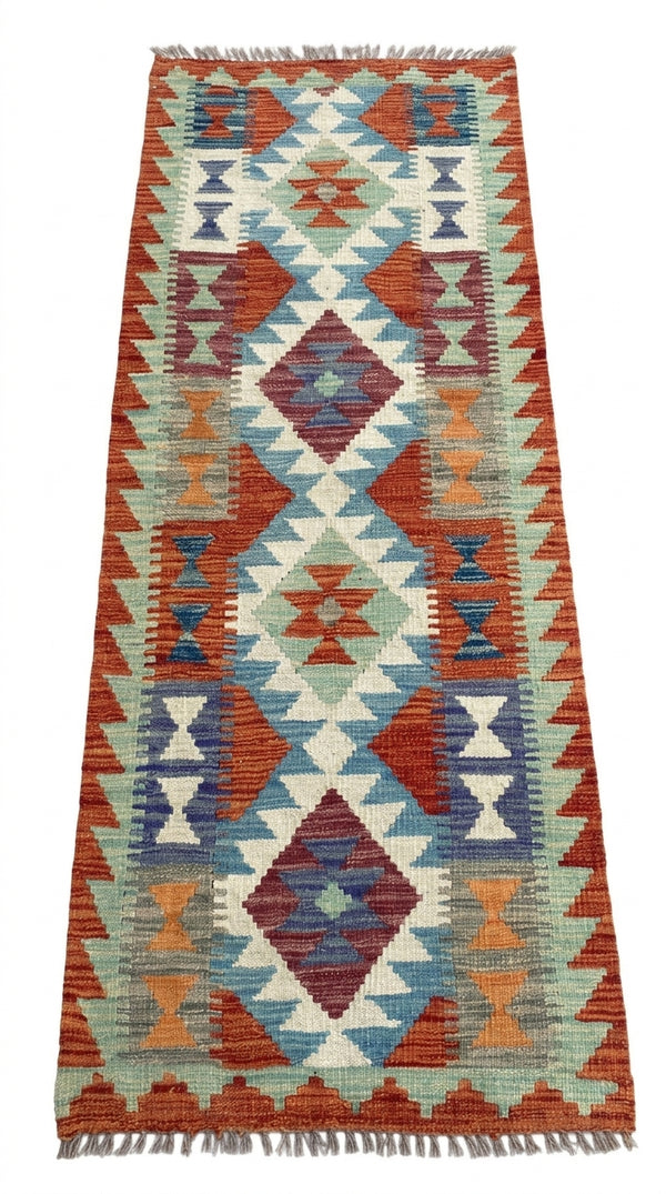 Handmade Flat Weave Kilim Rug 194 CM x 70 CM SK#1085