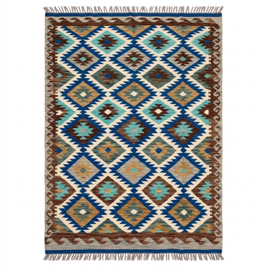Handmade Flat Weave Kilim Rug  242 cm x 156 cm  SK#1114