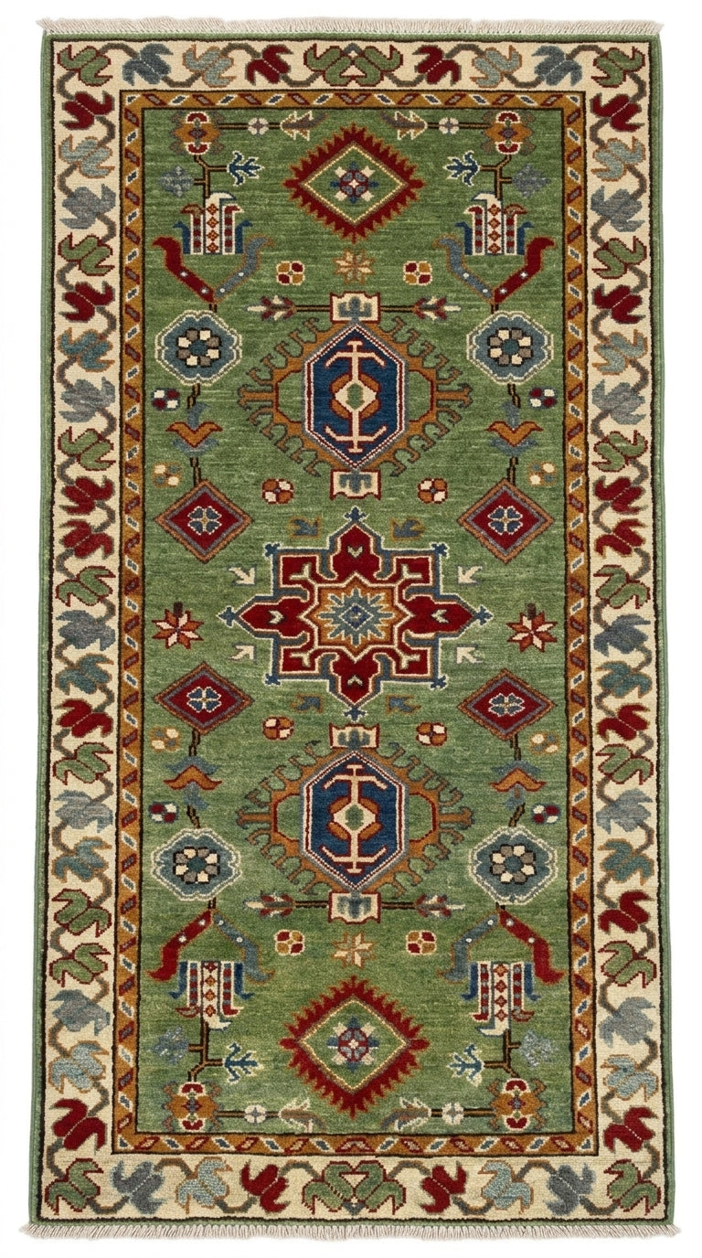 Handmade Traditional Kazak Runner Rug  304 cm x 82 cm  SK#1124