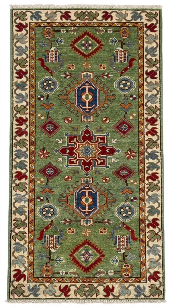 Handmade Traditional Kazak Runner Rug  304 cm x 82 cm  SK#1124
