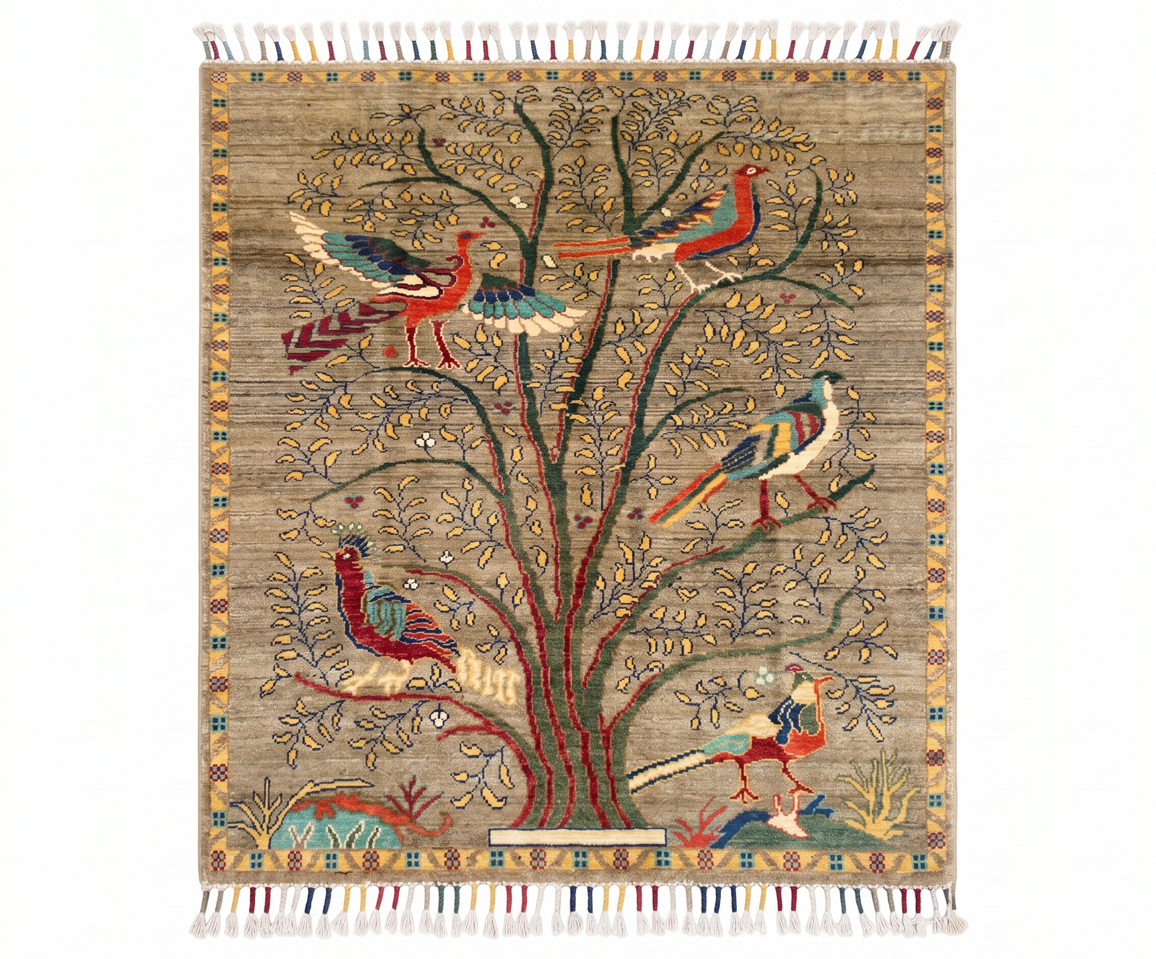 Handmade Chobi Pictorial Wool Rug   148 CM x 98 CM  SK#1364