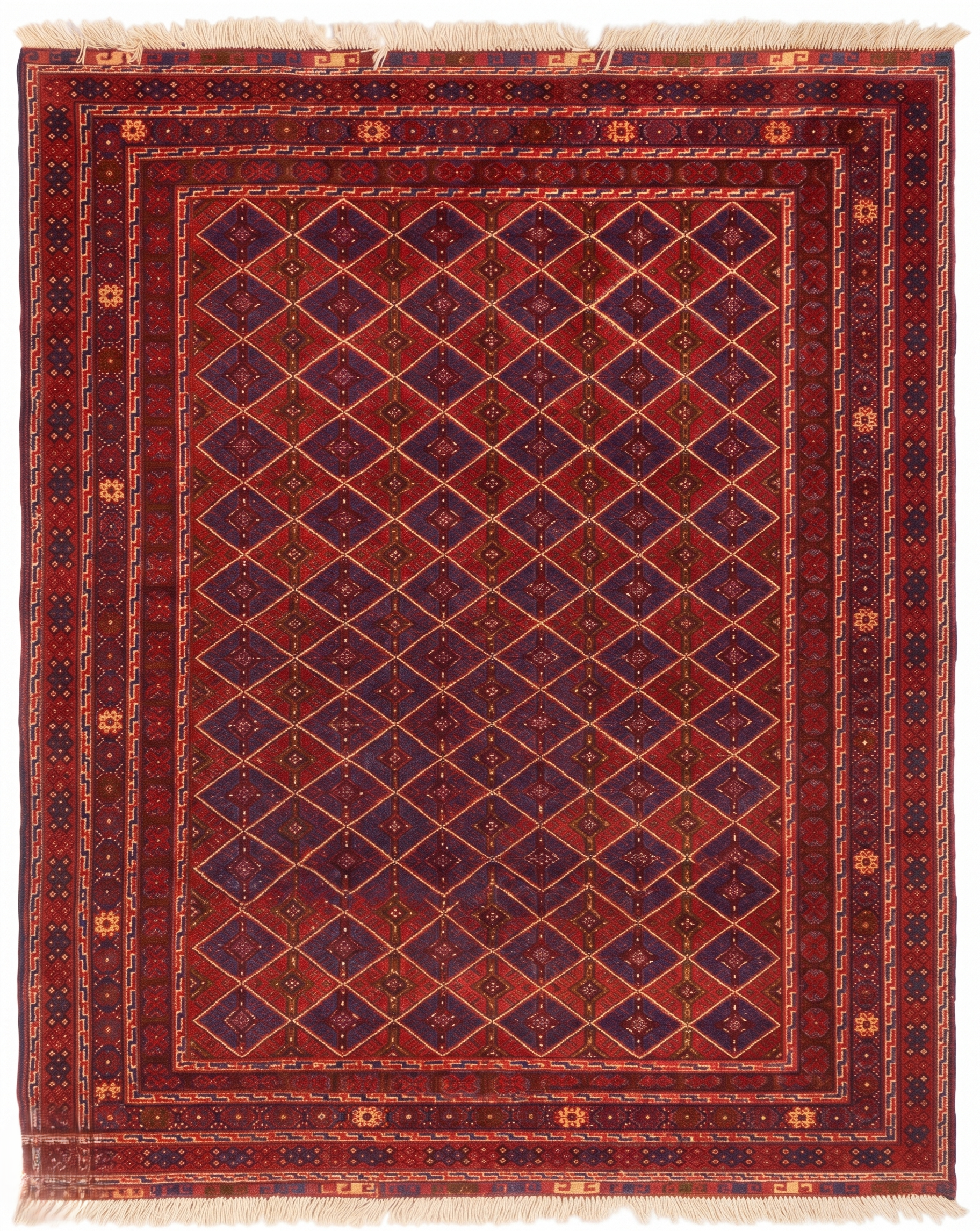 Handmade Afghan Tribal Meshwani Rug 203 CM x 154 CM SK#1376