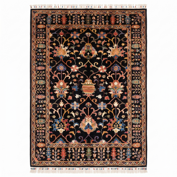 Hand Knotted Chobi Wool Rug  202 CM x 150 CM SK# 1382