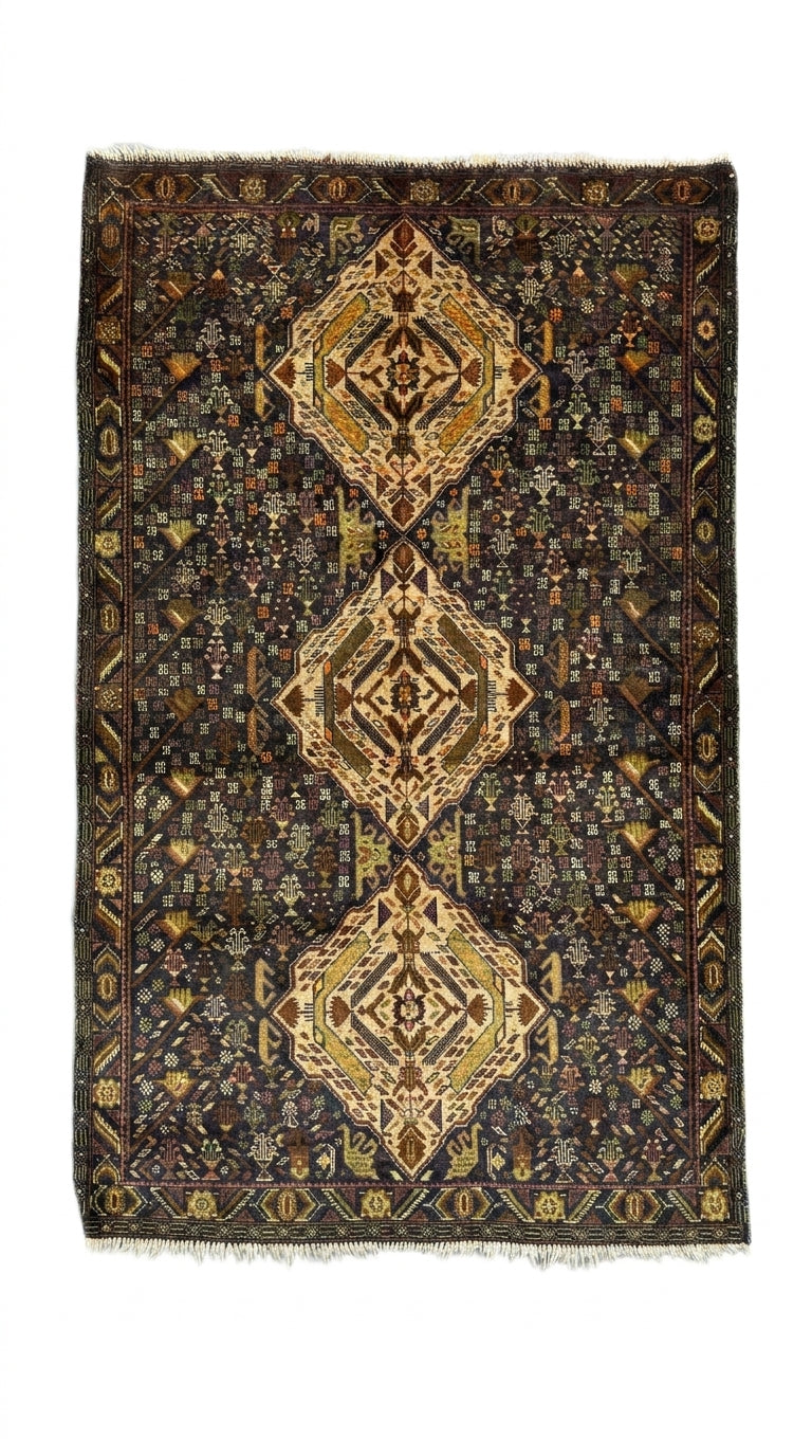 Handmade Traditional Afghan Balochi Rug 192 CM x 117 CM SK#1477