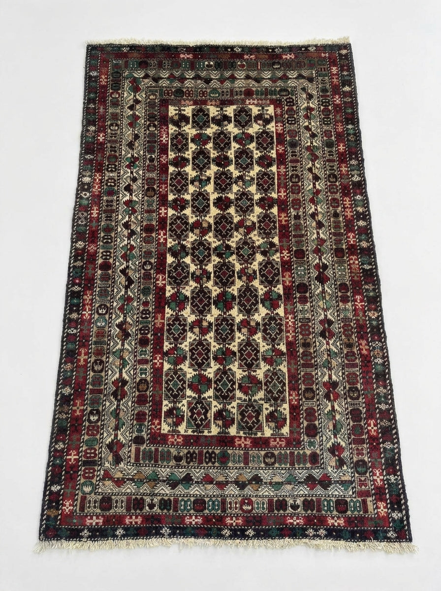 Handmade Traditional Afghan Balochi Rug 195 CM x 116 CM SK#1480