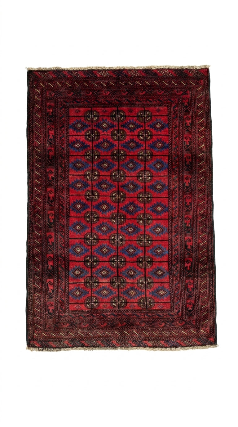 Handmade Traditional Afghan Balochi Rug 170 CM x 117 CM SK#1483