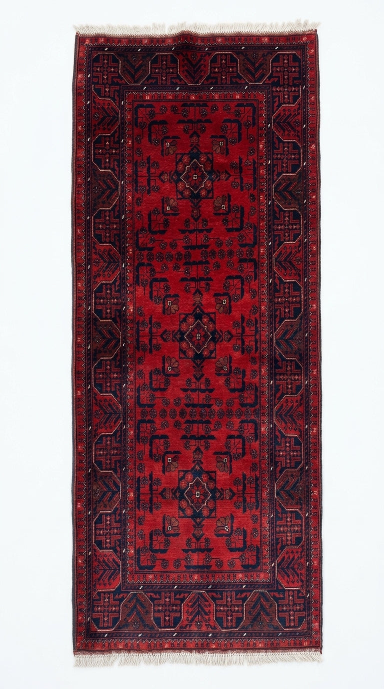 Handmade Afghan Traditional Hallway Rug  196 CM x 86 CM c