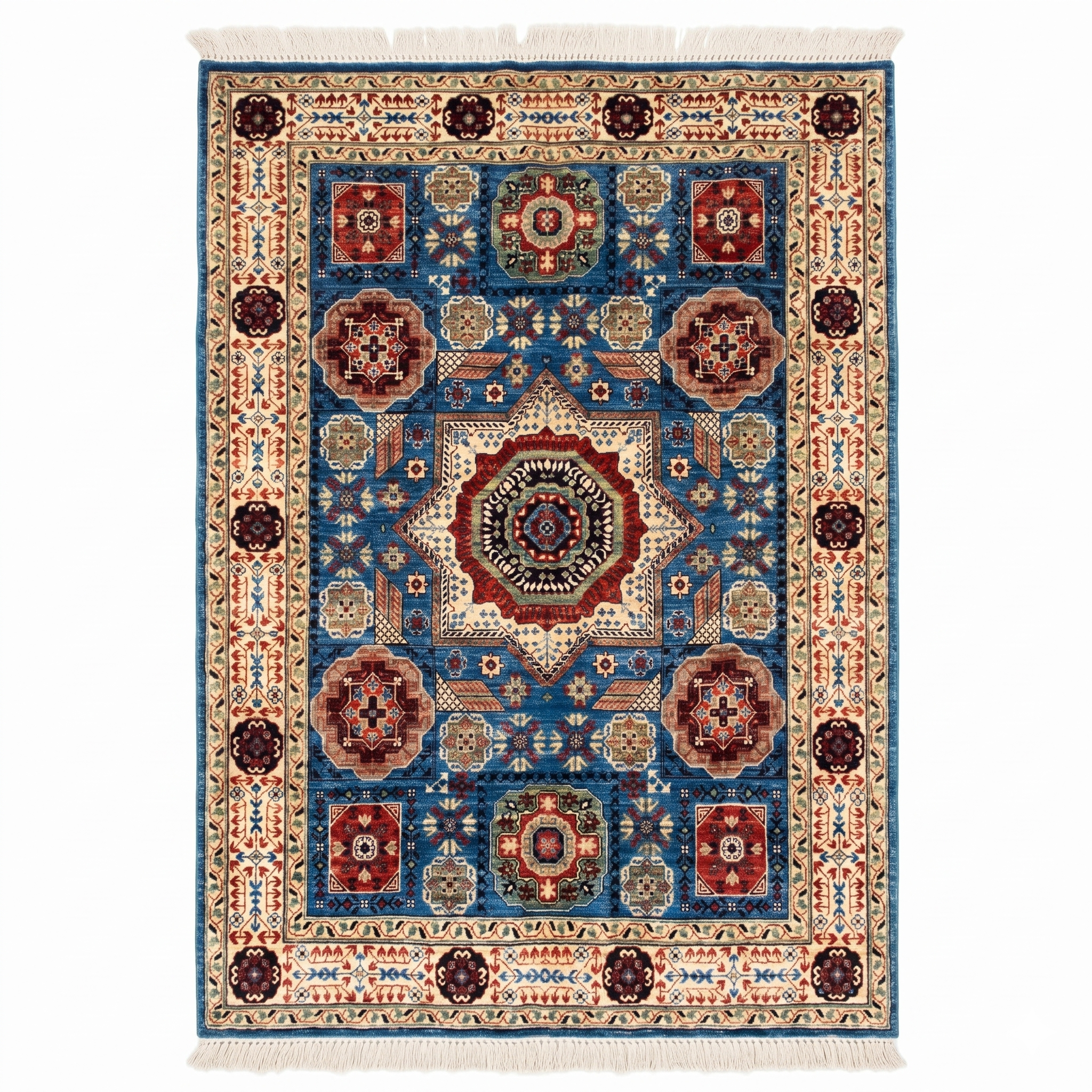Hand Knotted Chobi Wool Rug  193 CM x 148 CM SK#351