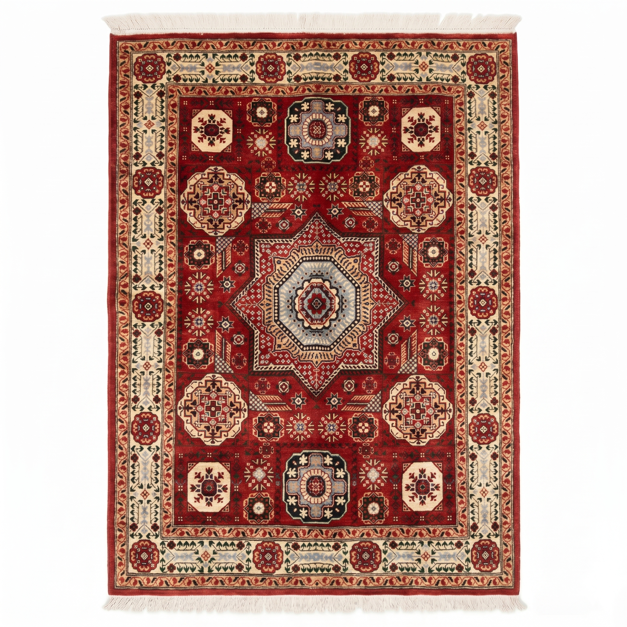 Hand Knotted Chobi Wool Rug  191 CM x 150 CM SK#354
