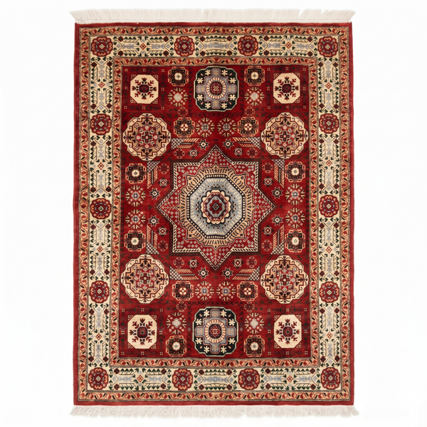 Hand Knotted Chobi Wool Rug  191 CM x 150 CM SK#354