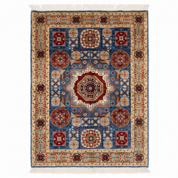 Hand Knotted Chobi Wool Rug  193 CM x 150 CM SK#355