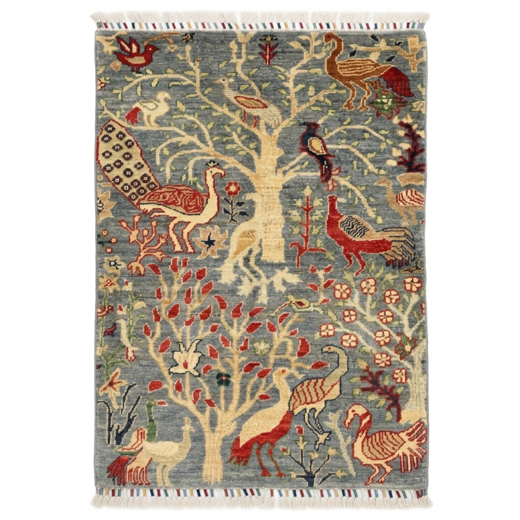 Hand knotted Chobi Pictorial Rug  127 CM x 81 CM SK#356
