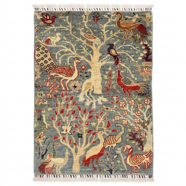 Hand knotted Chobi Pictorial Rug  127 CM x 81 CM SK#356