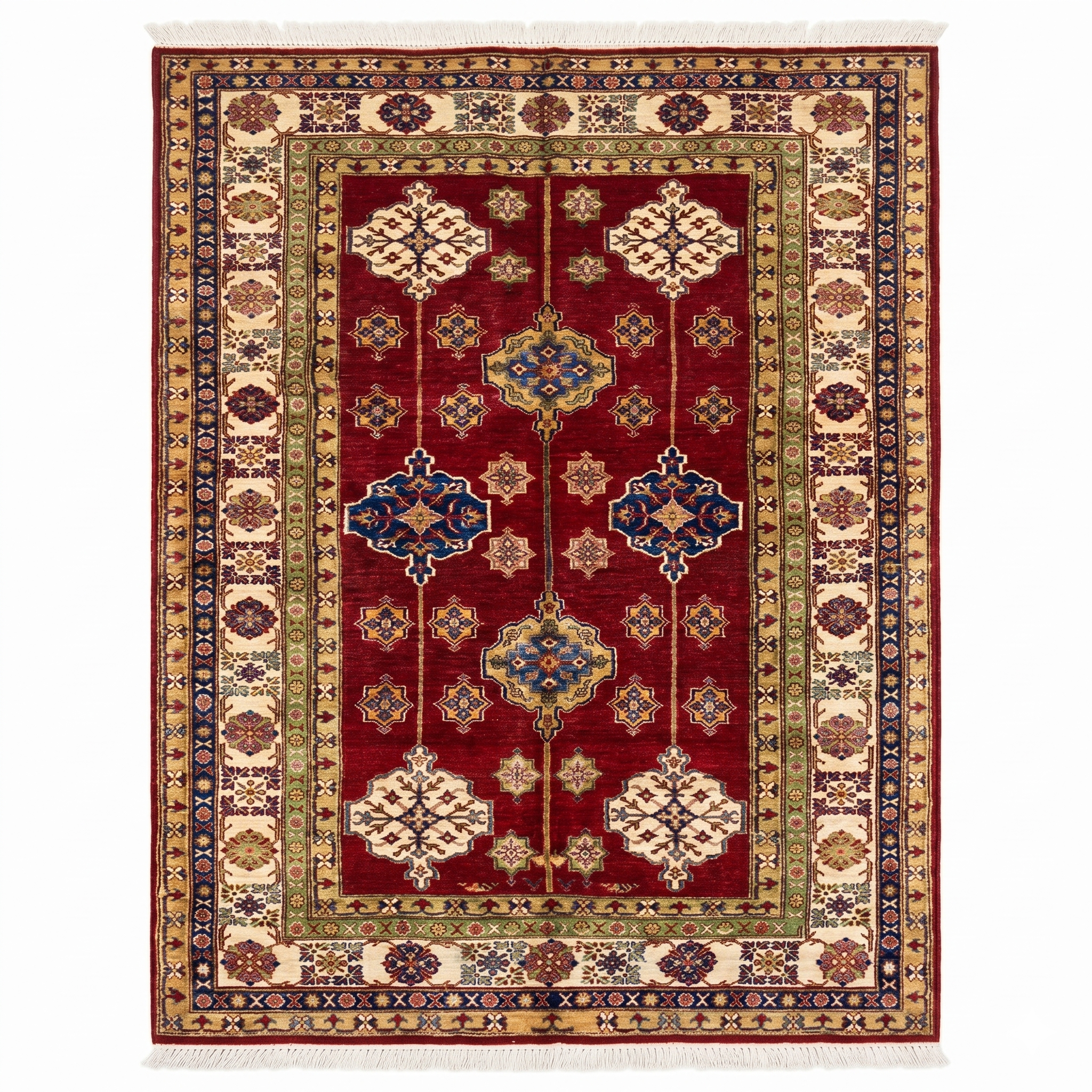 Hand Knotted Chobi Wool Rug  245 CM x 165 CM SK#366