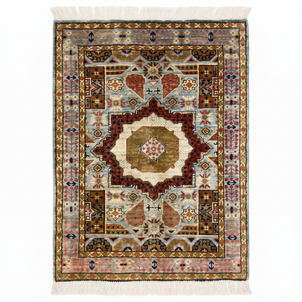 Hand Knotted Chobi Wool Rug  121 CM x 80 CM SK#367