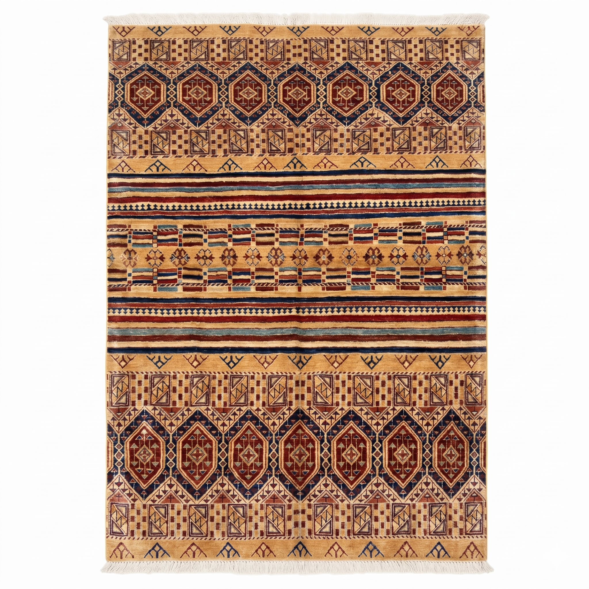 Hand Knotted Chobi Wool Rug  207 CM x 153 CM SK#370