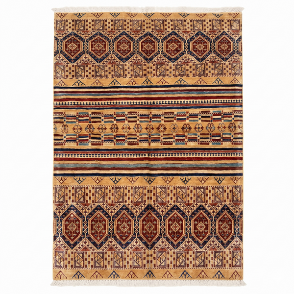 Hand Knotted Chobi Wool Rug  207 CM x 153 CM SK#370