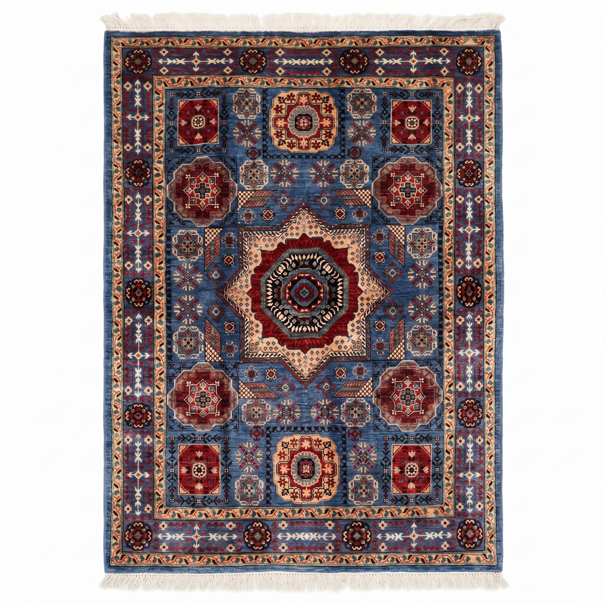 Hand Knotted Chobi Wool Rug  199 CM x 148 CM SK#372