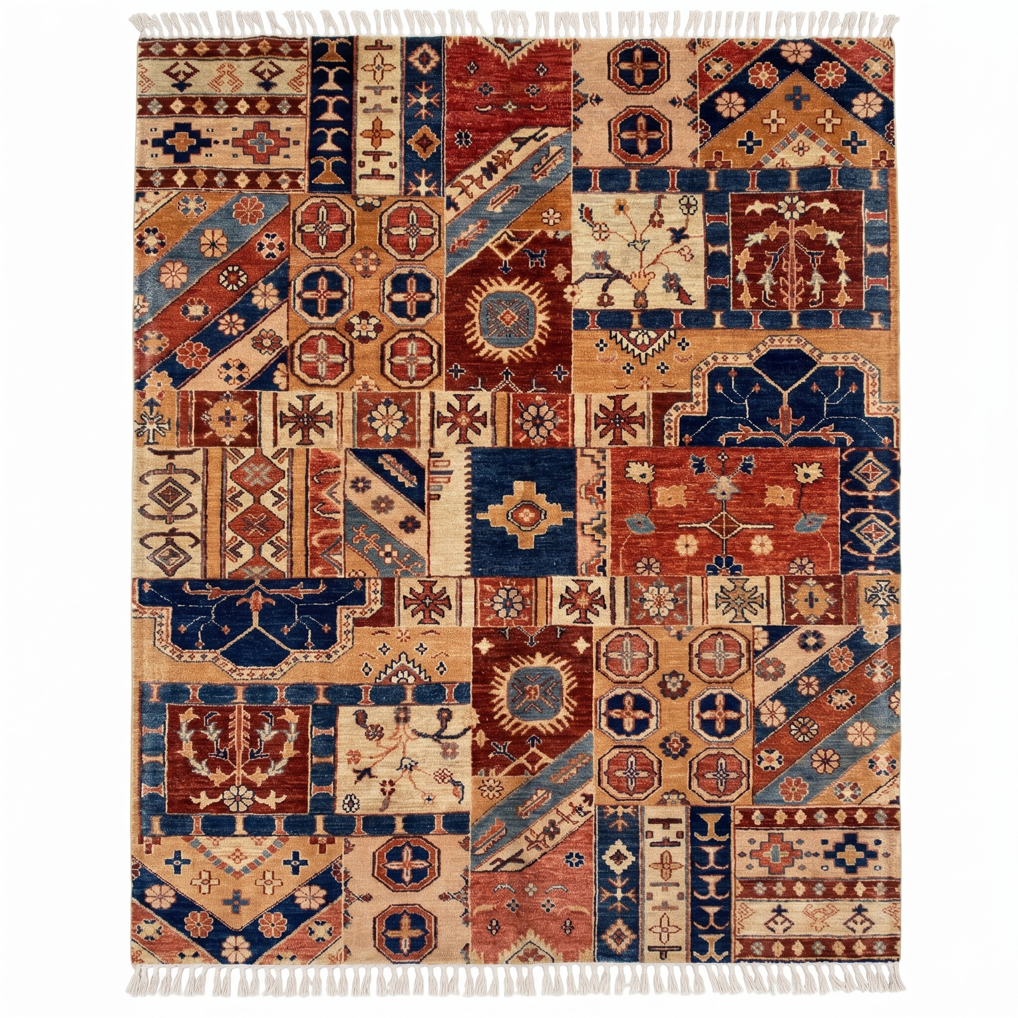 Hand Knotted Chobi Wool Rug  195 CM x 157 CM SK#375