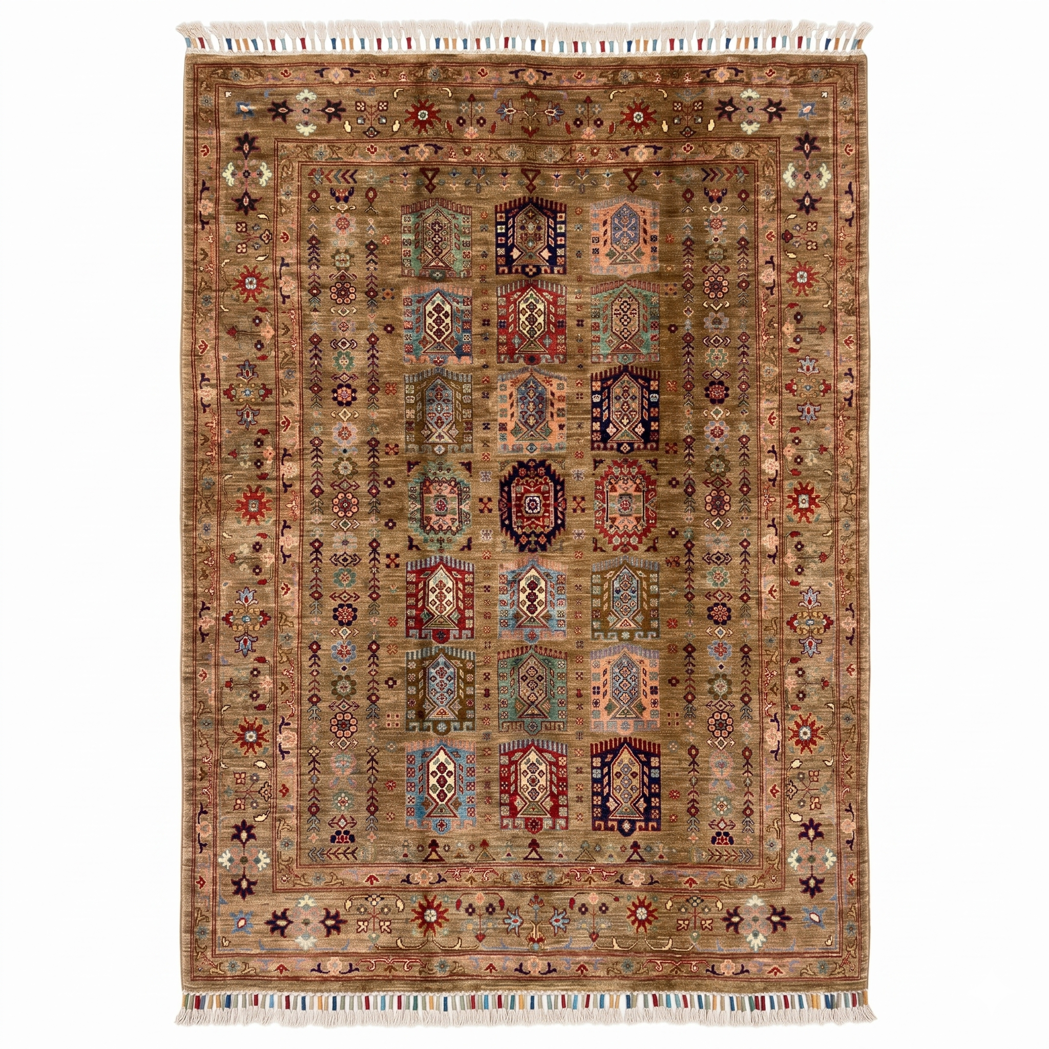 Hand Knotted Chobi Wool Rug  198 CM x 147 CM SK#376