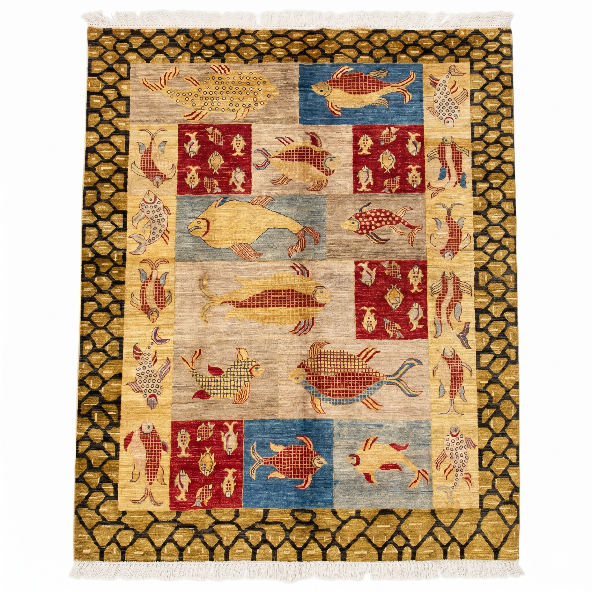 Hand Knotted Chobi Wool Rug  246 CM x 200 CM SK#377