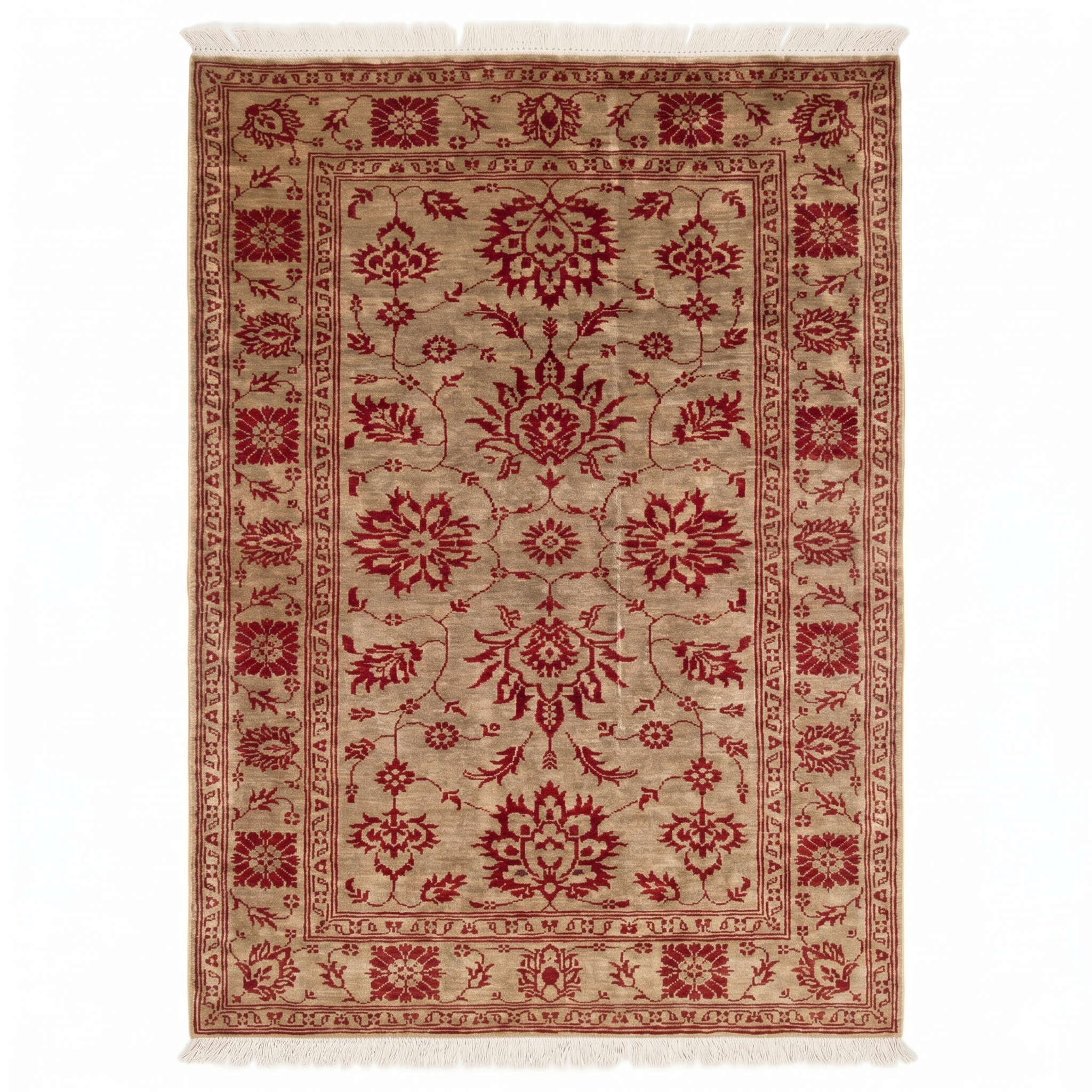 Hand Knotted Chobi Wool Rug  147 CM x 100 CM SK#378