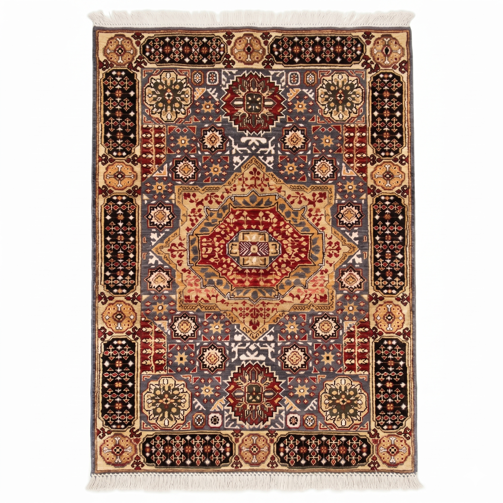 Hand Knotted Chobi Wool Rug  151 CM x 106 CM SK#379