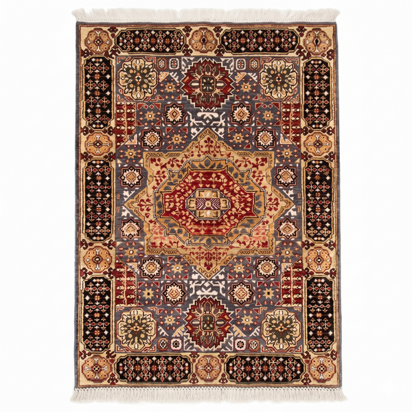 Hand Knotted Chobi Wool Rug  151 CM x 106 CM SK#379
