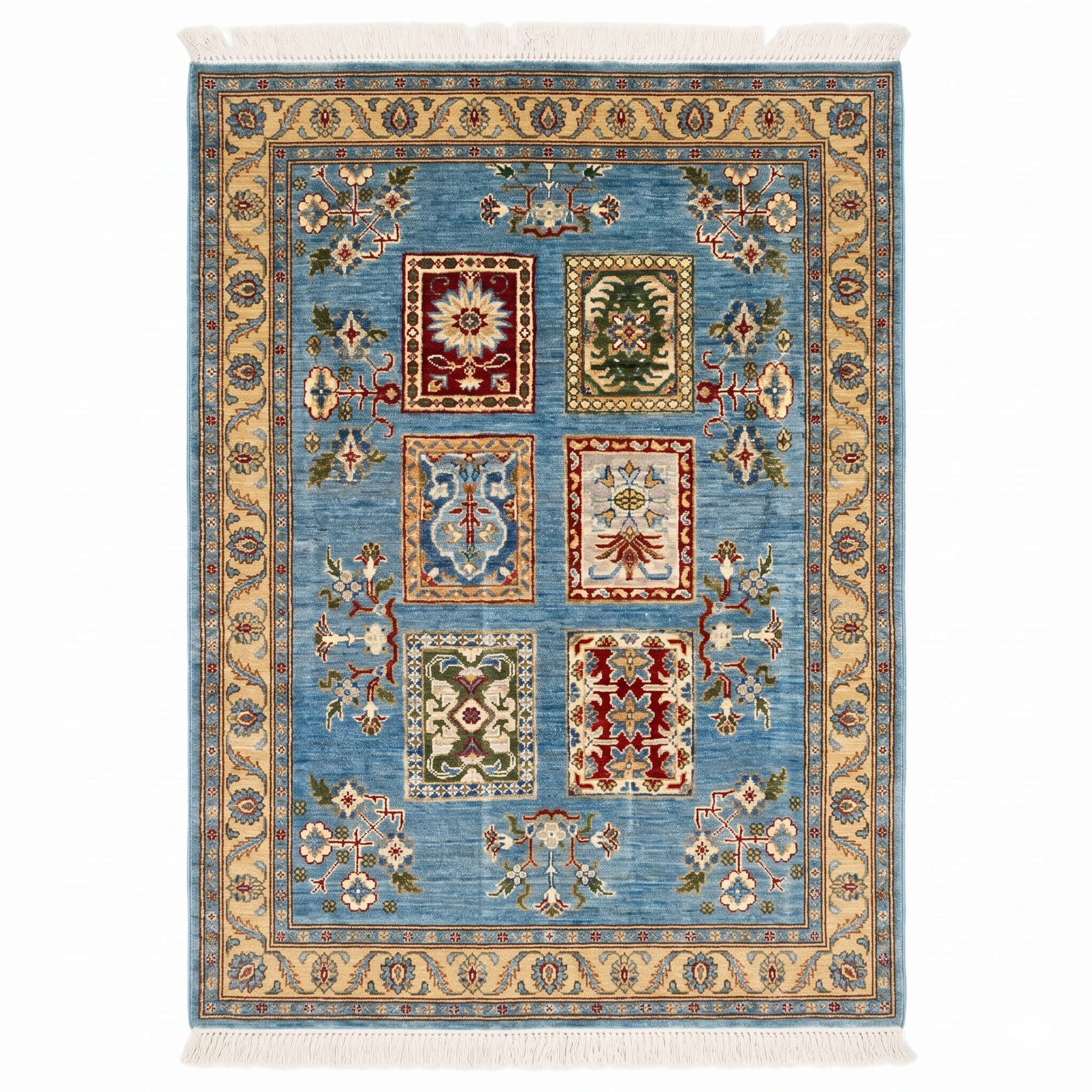 Hand Knotted Chobi Wool Rug  114 CM x 79 CM SK#384