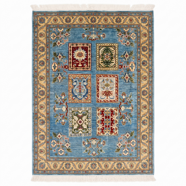 Hand Knotted Chobi Wool Rug  114 CM x 79 CM SK#384