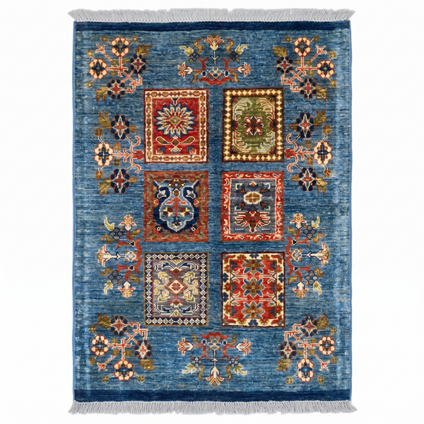 Hand Knotted Chobi Wool Rug  123 CM x 83 CM SK#390