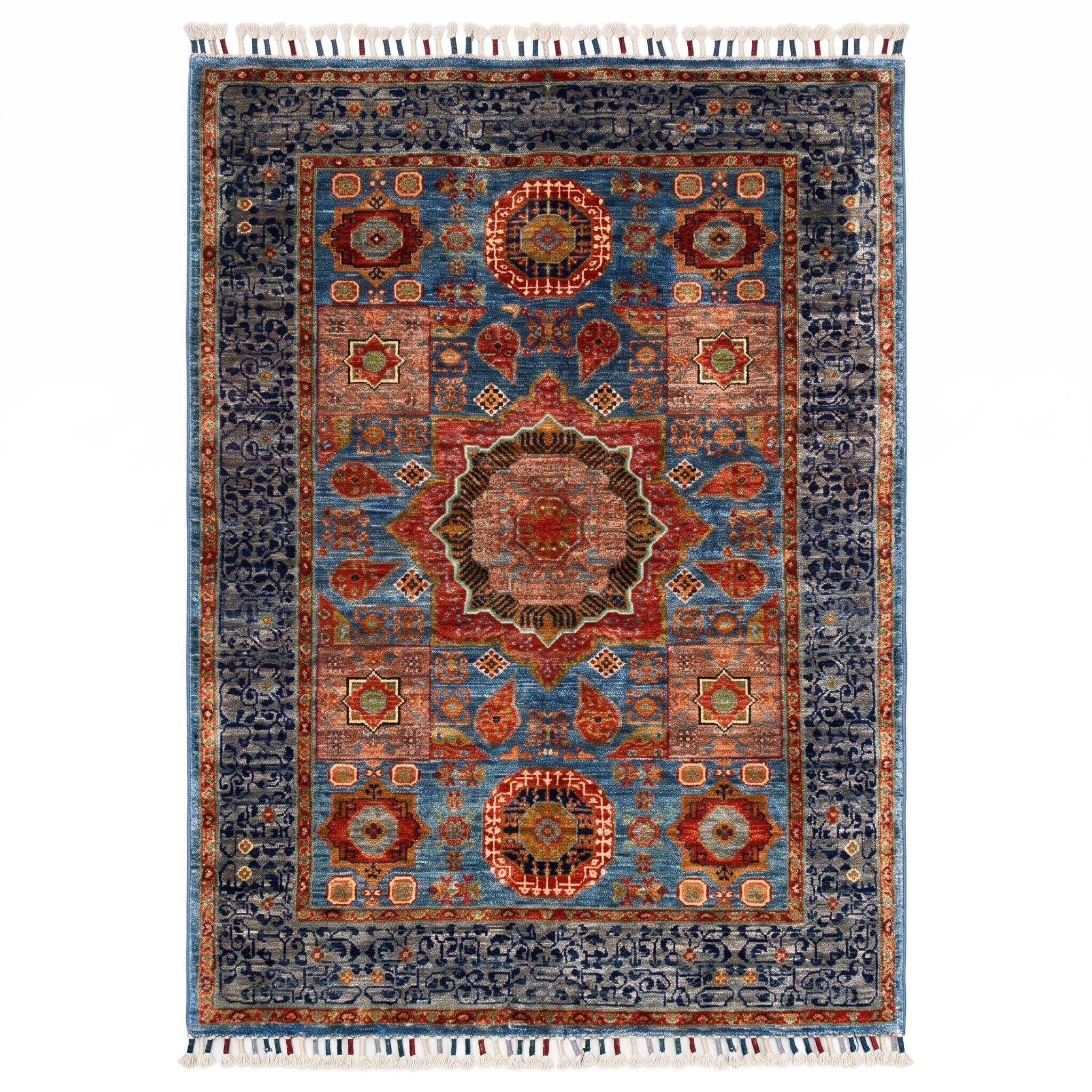Hand Knotted Chobi Wool Rug  151 CM x 102 CM SK#396