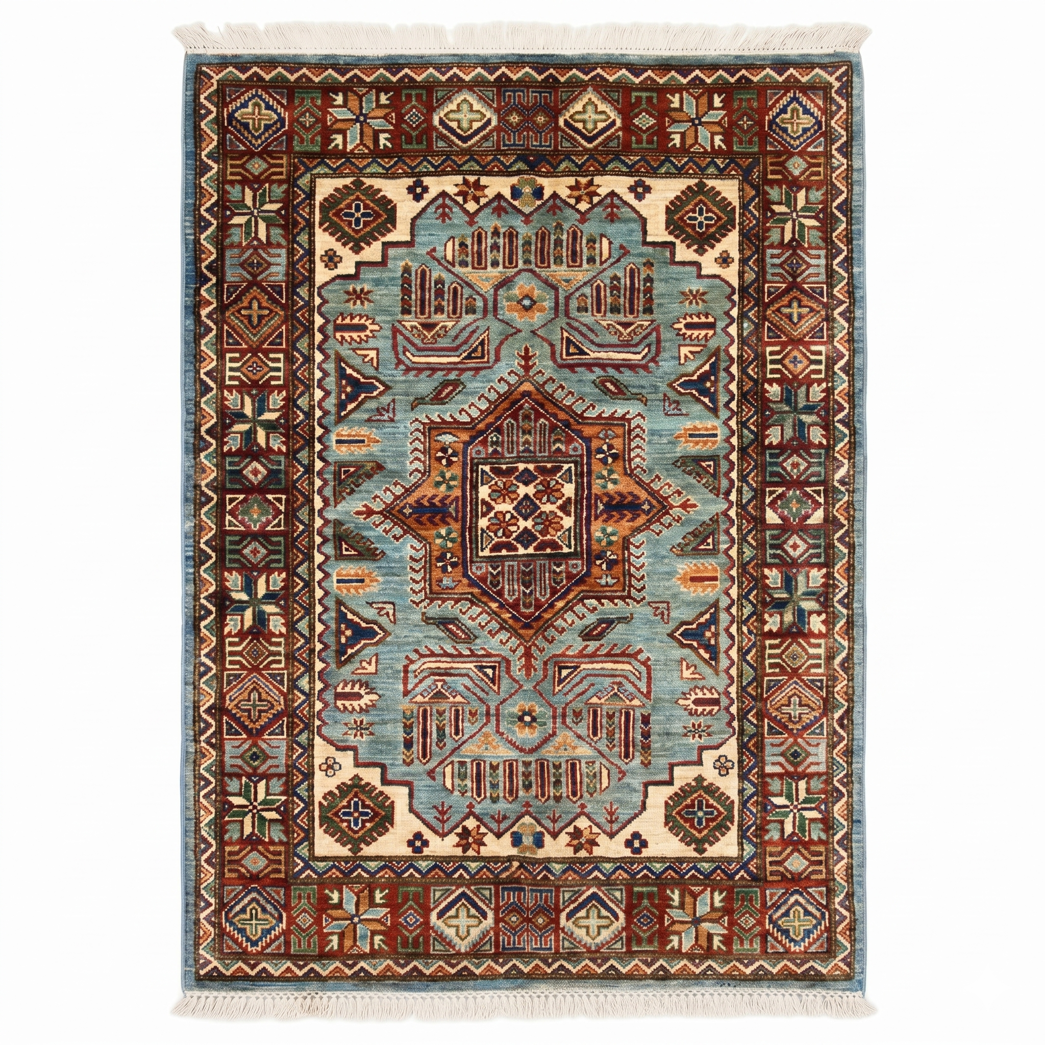 Hand Knotted Chobi Wool Rug  148 CM x 102 CM SK#397