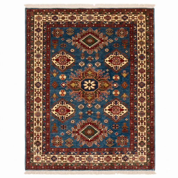 Hand Knotted Chobi Wool Rug  220 CM x 159 CM SK#399