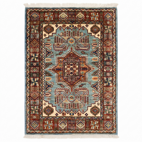 Hand Knotted Chobi Wool Rug  210 CM x 152 CM SK#400