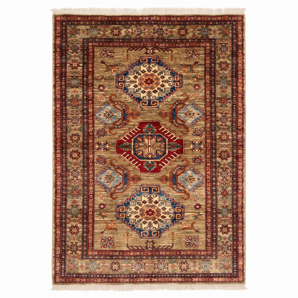 Hand Knotted Chobi Wool Rug  206 CM x 128 CM SK#402