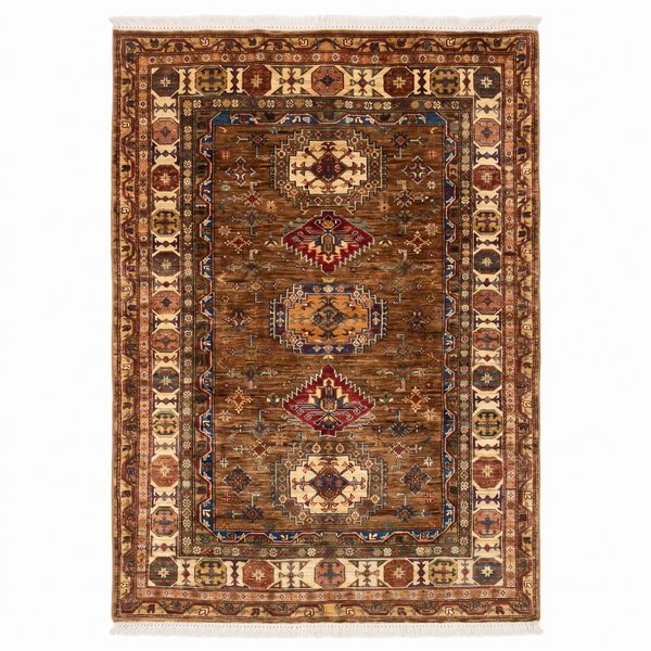 Hand Knotted Chobi Wool Rug  220 CM x 152 CM SK#404